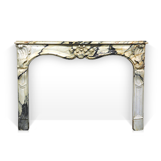 Choiseul is a beautiful custom made Louis XV style fireplace made out of marble. This fireplace is the reproduction of an antique Louis XV period fireplace mantel. 
