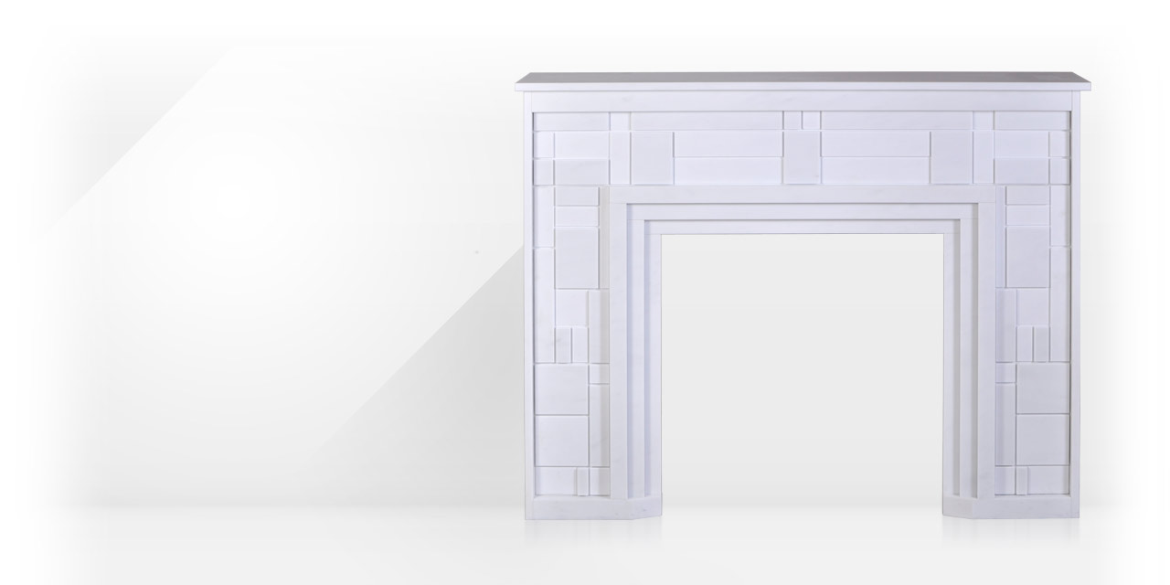 Maison & Maison, modern fireplaces designers, allows you to create your own custom-made fireplace mantel based on the Composition 1F model. Modern marble fireplace.