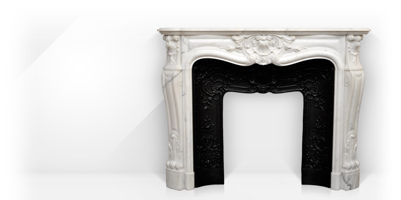 Madame du Barry is a Custom Made Fireplace Mantel of Louis XV style made out of marble.
