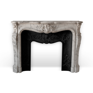 Duc de Berry is a beautiful Louis XV style custom-made marble fireplace.