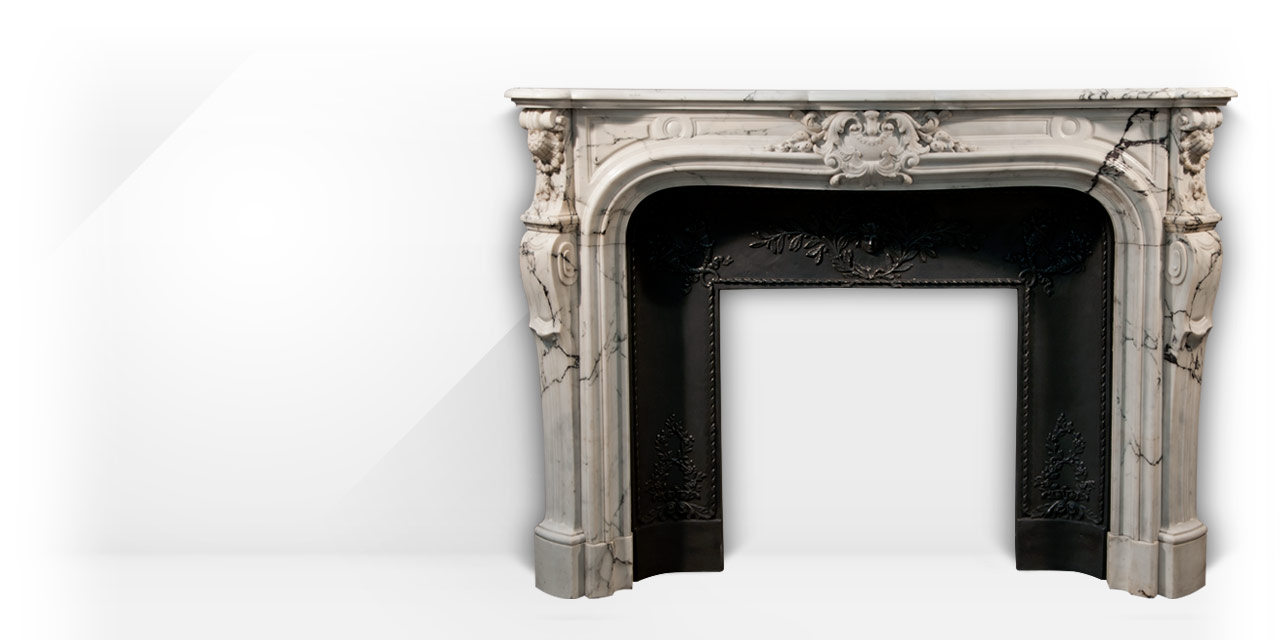 Grand Dauphin is a superb custom-made Regency style marble fireplace 