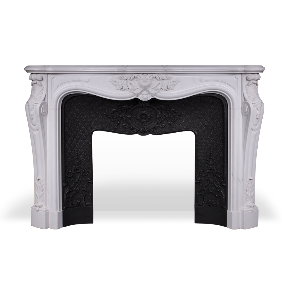 Païva is a superb custom made marble fireplace of Louis XV style carved ornaments. 