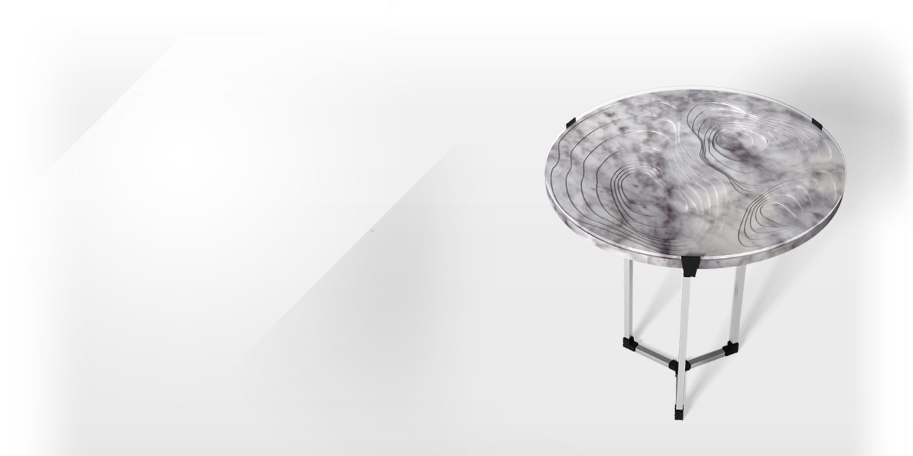 Maison & Maison, marble designers and craftsmen, presents its made-to-measure collection of coffee tables and side tables combining marble with 3D printing with 