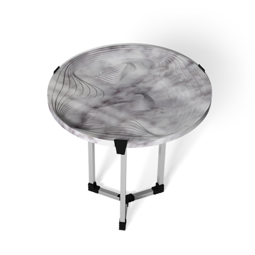 Maison & Maison, marble designers and craftsmen, presents its made-to-measure collection of coffee tables and side tables combining marble with 3D printing with Topography as its theme: Nord
