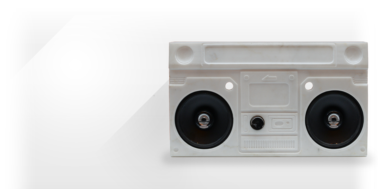 Maison & Maison, designers and creators in marble, present their boombox from the City collection: Ghettomarble