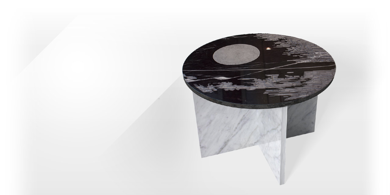 Maison & Maison, marble designers and craftsmen, presents its made-to-measure marble side table model, a tribute to science fiction: Deathstar
