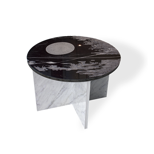 Maison & Maison, marble designers and craftsmen, presents its made-to-measure marble side table model, a tribute to science fiction: Deathstar

